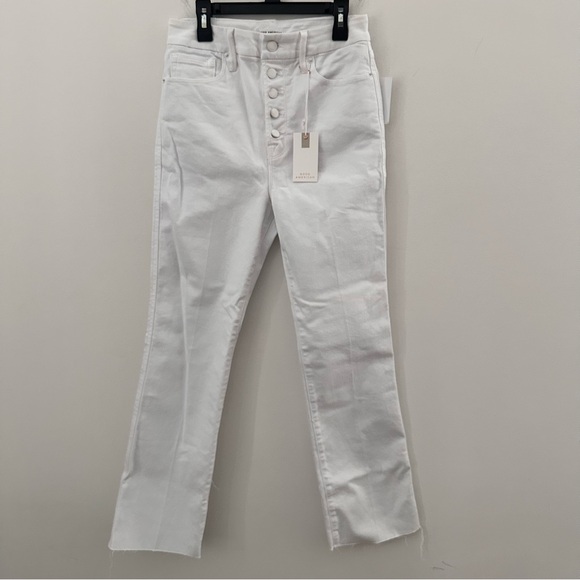 Good American Good Curve Straight Leg Jeans in Crisp White - Picture 1 of 9